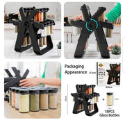 18-Jar Rotating Spice Rack Organizer
