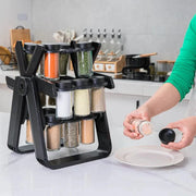 18-Jar Rotating Spice Rack Organizer