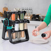 18-Jar Rotating Spice Rack Organizer