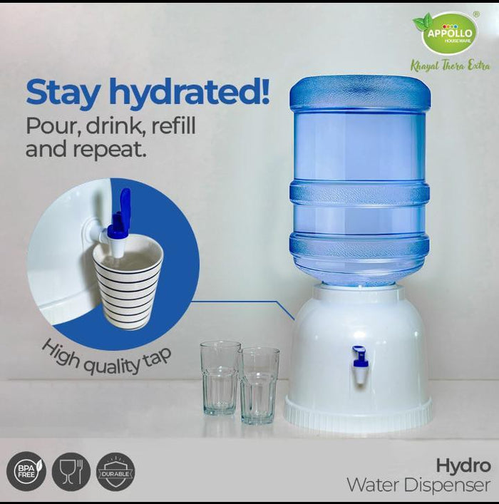 Appollo Hydro Water Dispenser – Durable Mini Tabletop Water Cooler for Home & Office