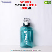 Golden Traders Sporty Water Bottle 1500ml – Large Leakproof Gym Jug with Handle