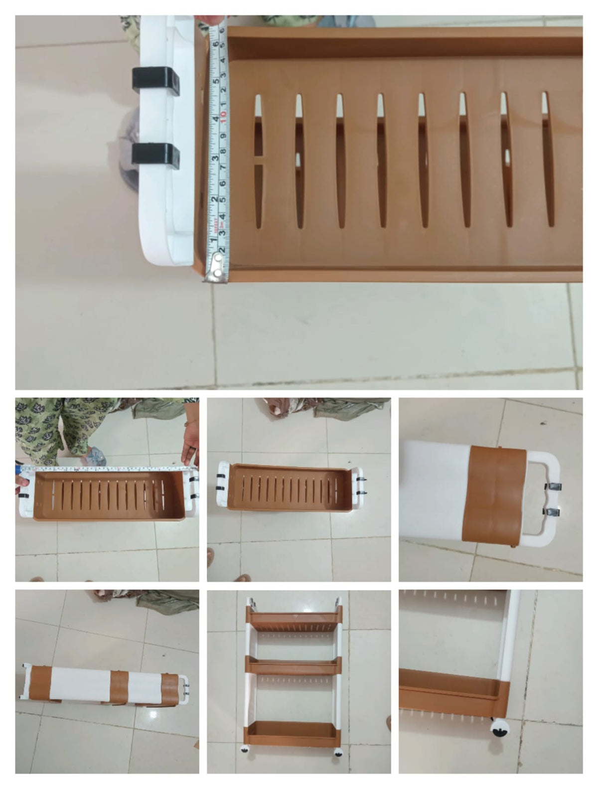 3 Ties slim Rolling storage Cart